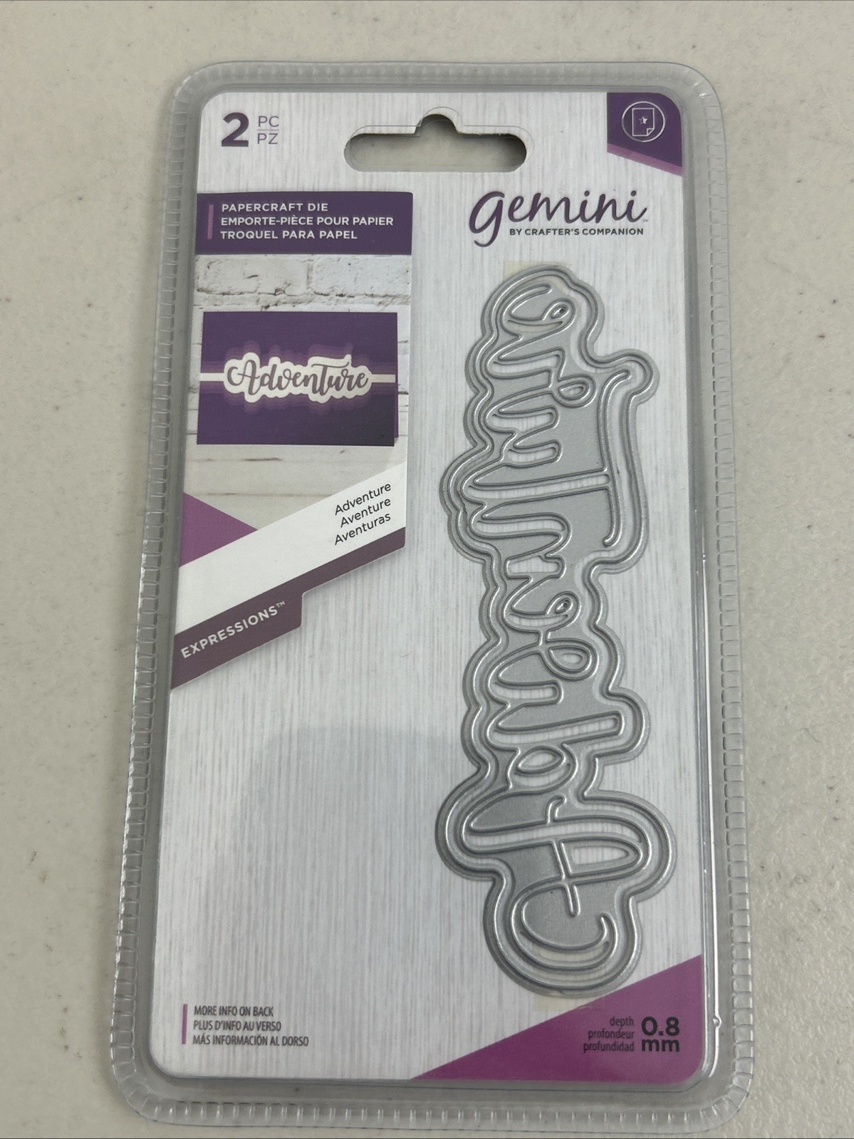 Gemini Expressions Adventure Die Versatile Word & Shadow by Crafter's Companion