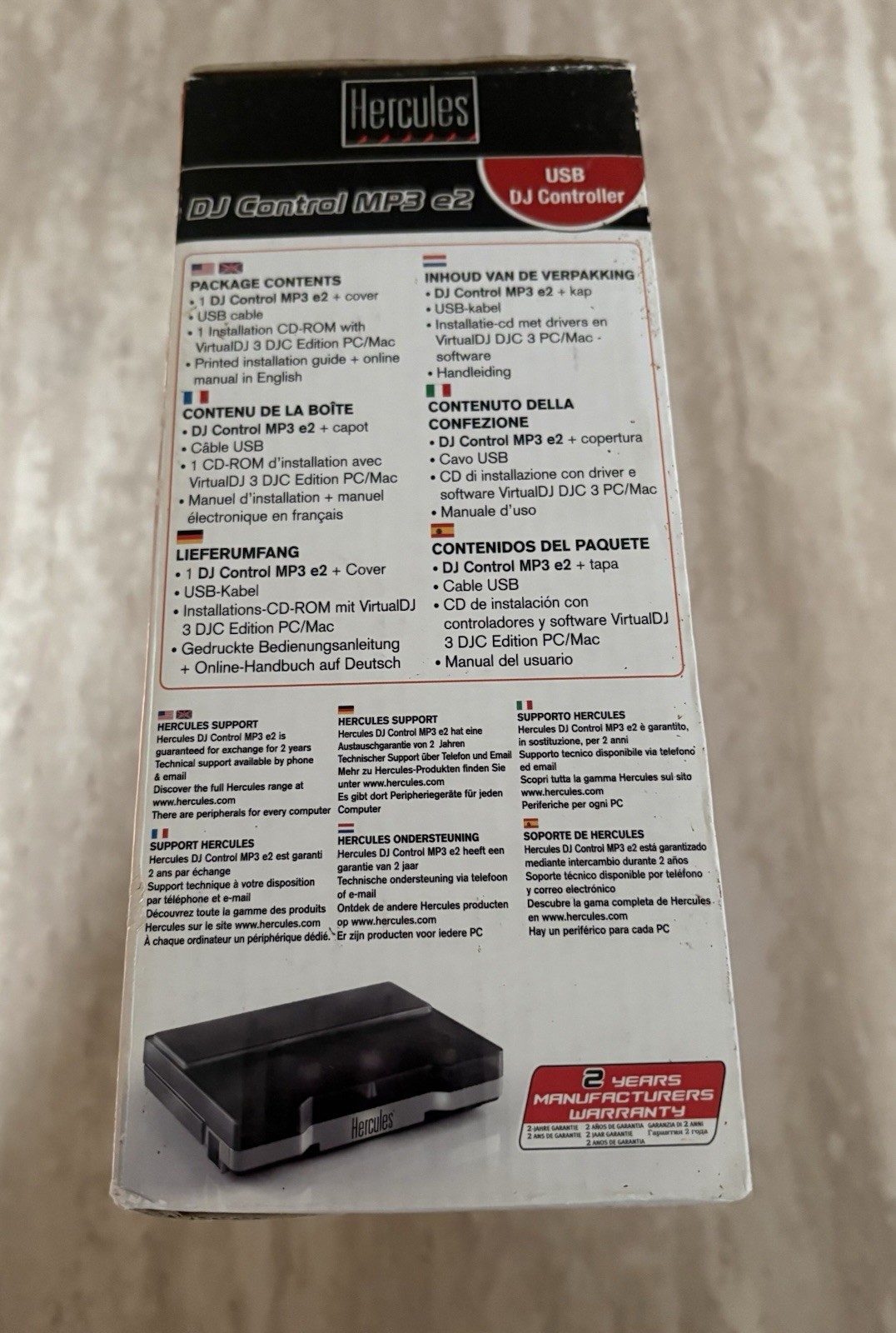 Hercules DJ Control MP3 E2 DJ USB Powered Controller New Never Used