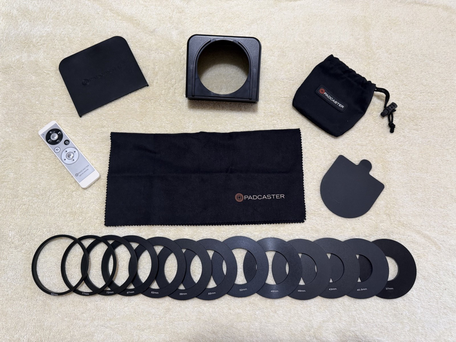 Parrot Padcaster Teleprompter with rings and remote