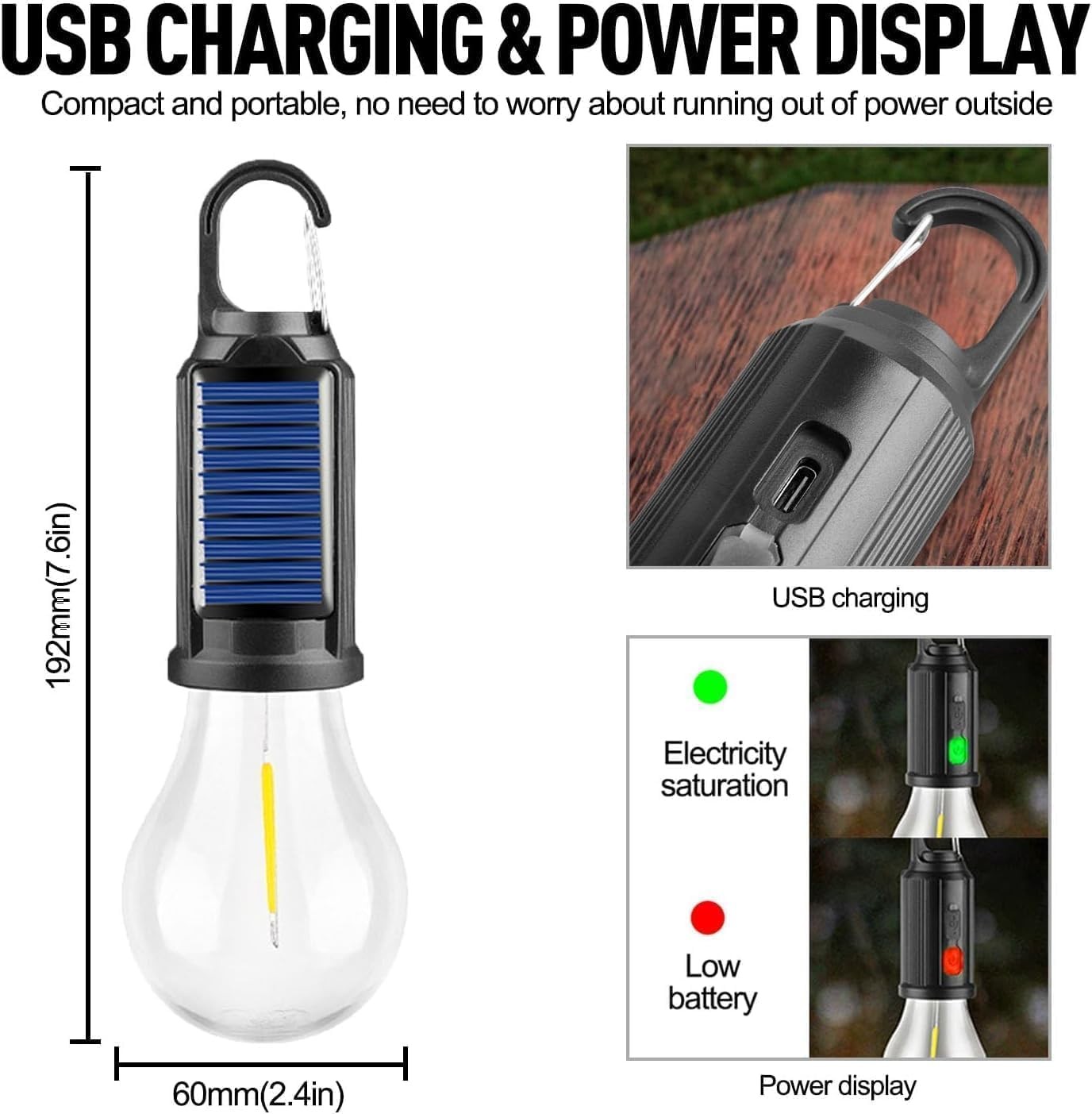 TO1 Solar Charging Lantern (Spherical) - Portable Camping Light for Outdoor Use
