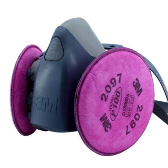 3M 7501 Half Face Respirator Mask & 2- 2097 Particulate Filter PPE Protection SM
