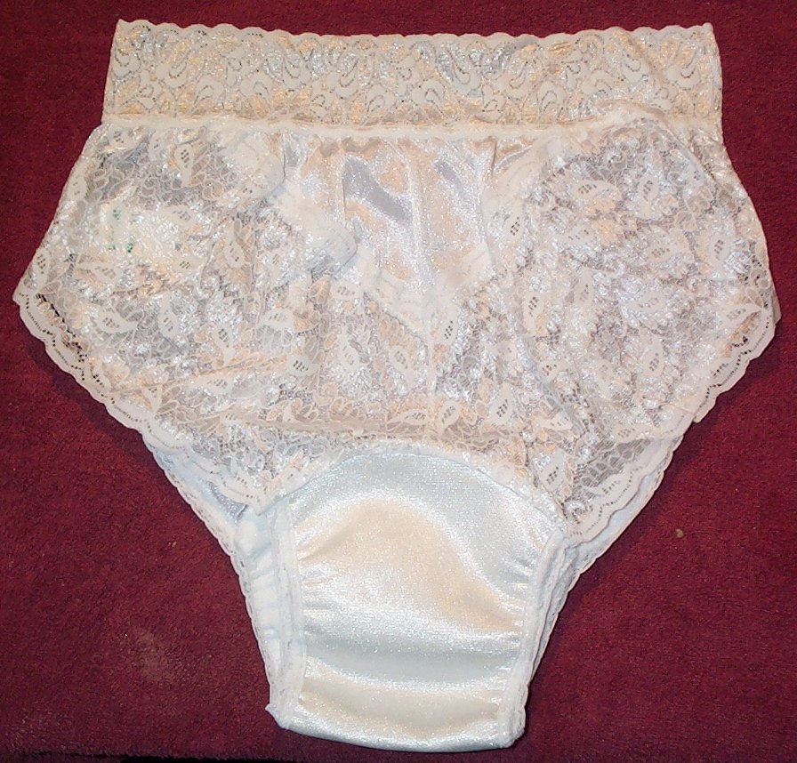 2 Pair Womens White Size 11 / 3X Incontinence Lace Frt & Waist Nylon Pantie