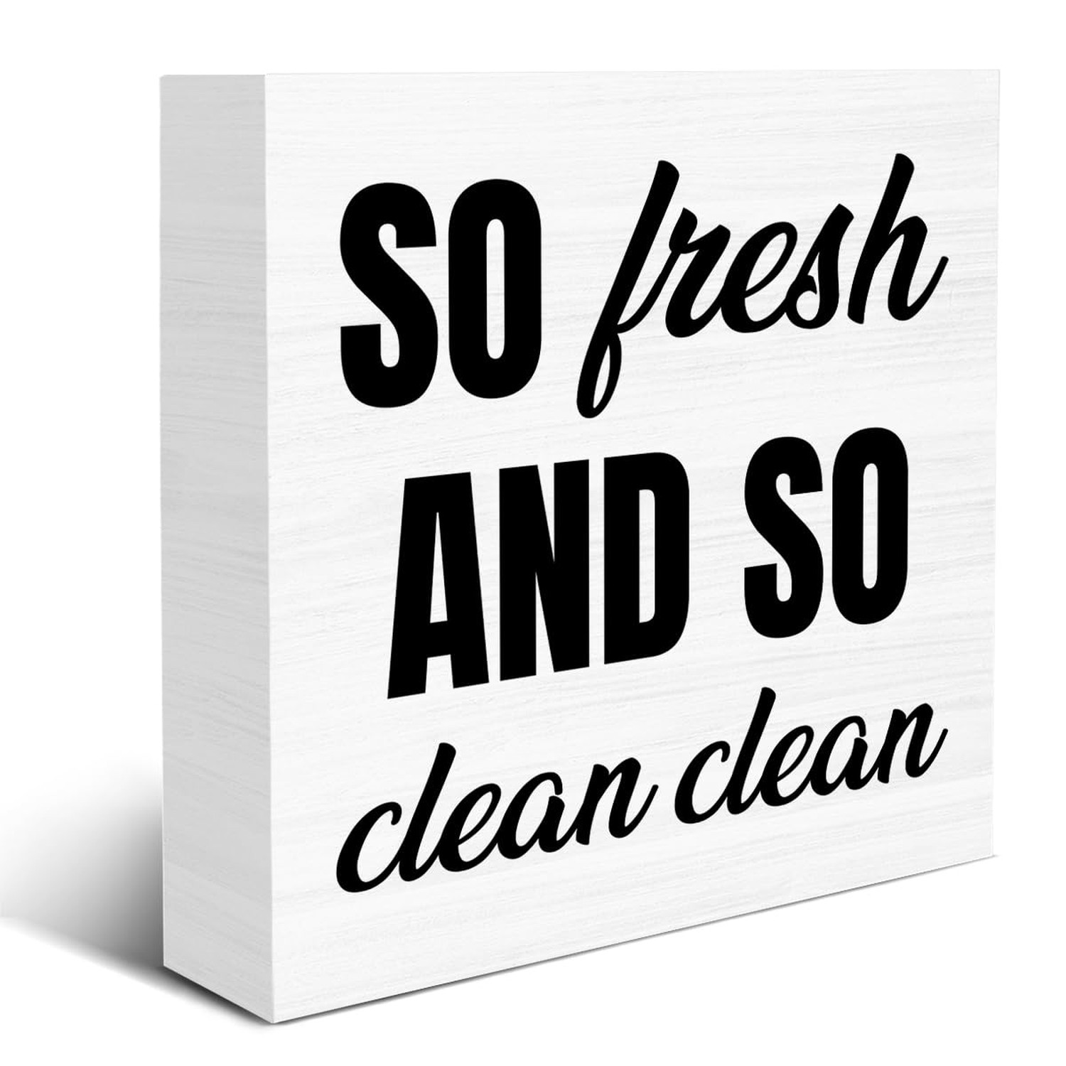 Laundry Sign - Laundry Room Signs So Fresh and So Clean Clean Wood Block Sign...