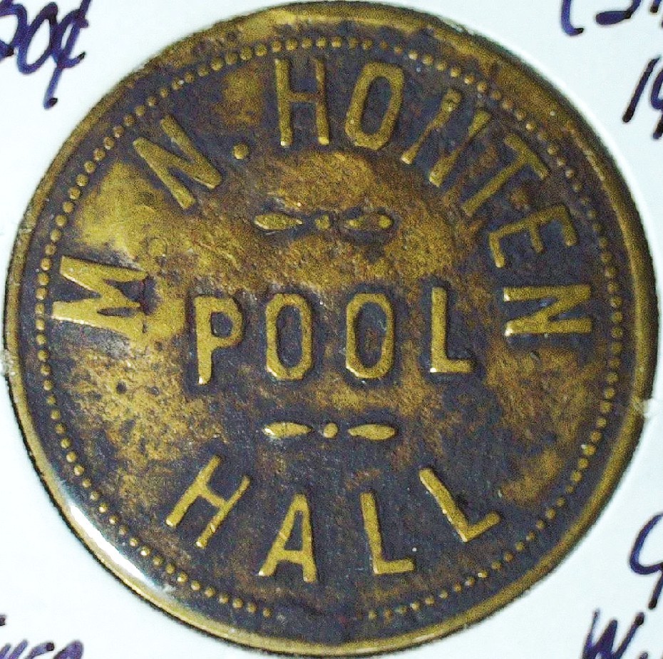 M. N. HONTEN POOL HALL - GFT 50 ¢ IN TRADE - WHITE LAKE, SD - TC# UNL - EC 8802