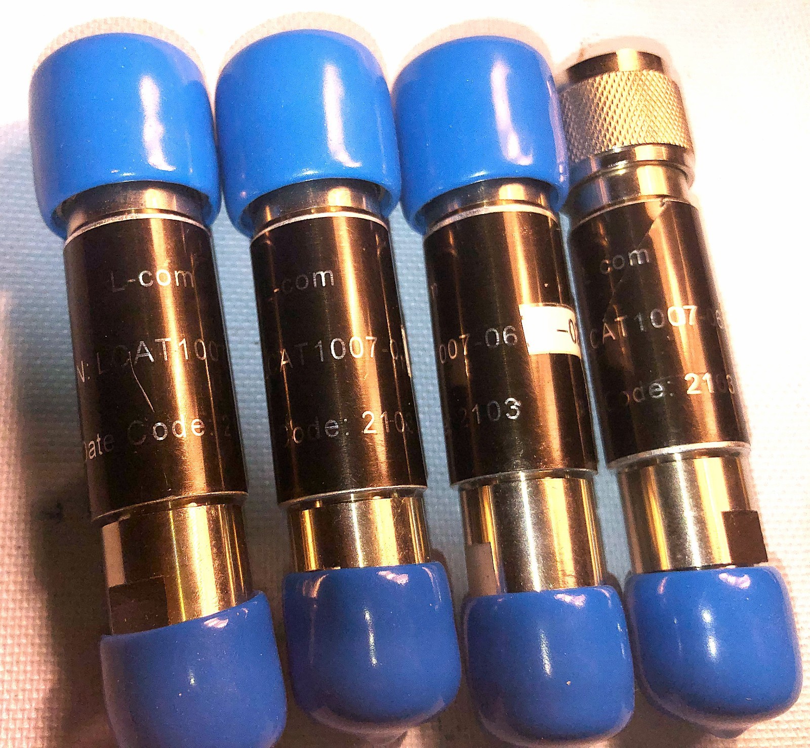 Fixed Attenuators-4pc-LCAT 1007-3,1007-6,1007-10,1007-20,N M/F, DC-18GHz,  -25%