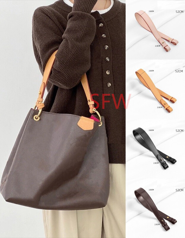 NEW Vachetta Replacement Leather Handle Shoulder Strap Fit For LV Delightful