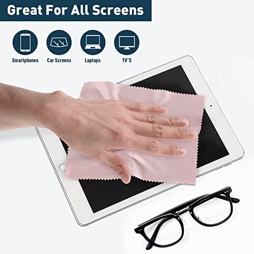 Assorted Colors Microfiber Cleaning Cloths, Cleans Lenses, Screen, 6X7'',12 PCS