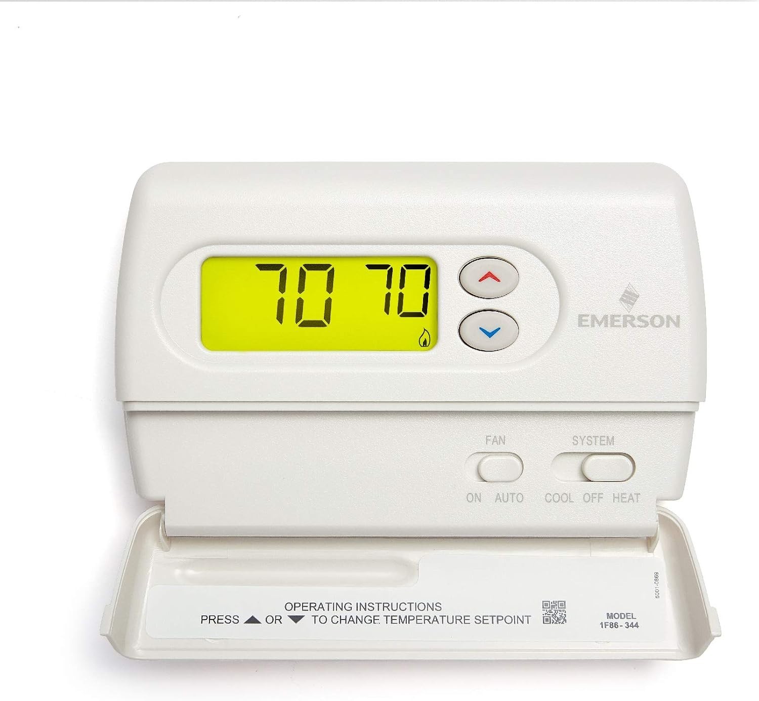 User-Friendly Emerson Thermostat - Non-Programmable for Single-Stage Systems