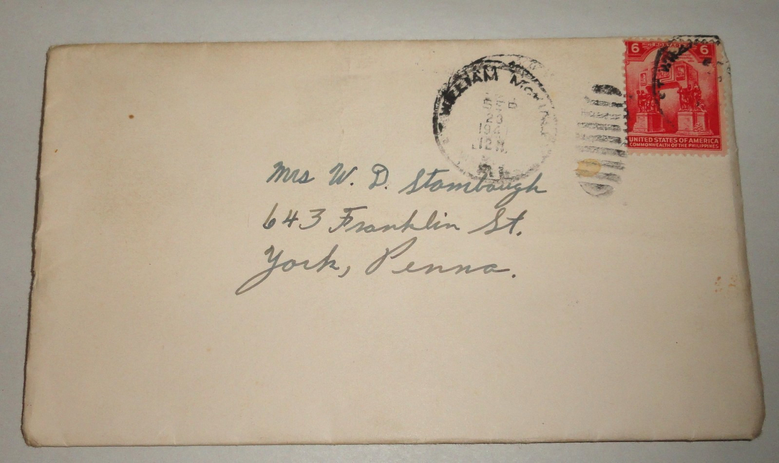 WWII 1940 Postal Covers w/Contents ~ Ft McKinley Philippines ~ Moros Rebellion