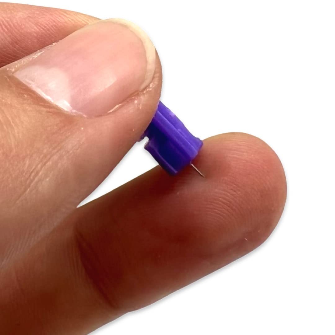 One Step Lancing Device & 100 1 x + 100 x 30g Lancets, Purple