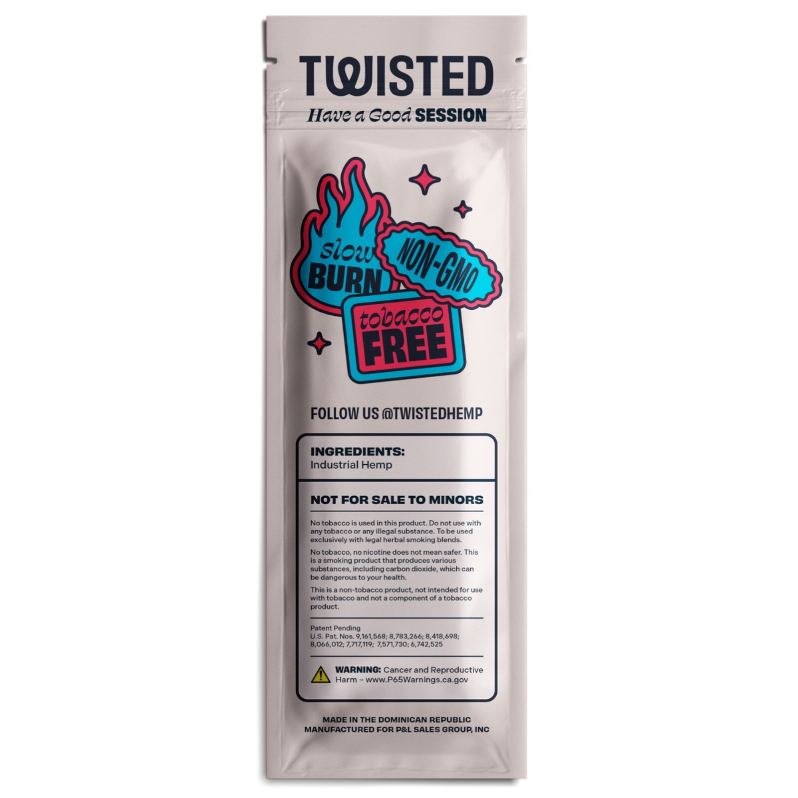 Twisted Hemp 4 Leaf Pack 15 Count Box 60 Rolling Papers (Blue Raspberry Cherry)