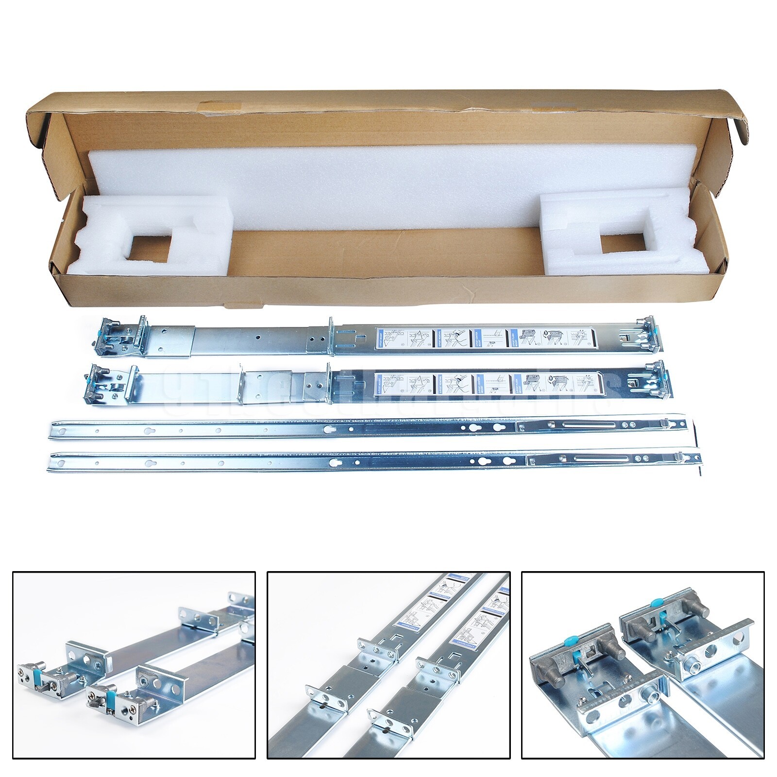 53D7M Dell R630 R640 R740 1U Static Rail Kit 0D419M 0Y819K 0FV6YR 0G378C 0Y235M