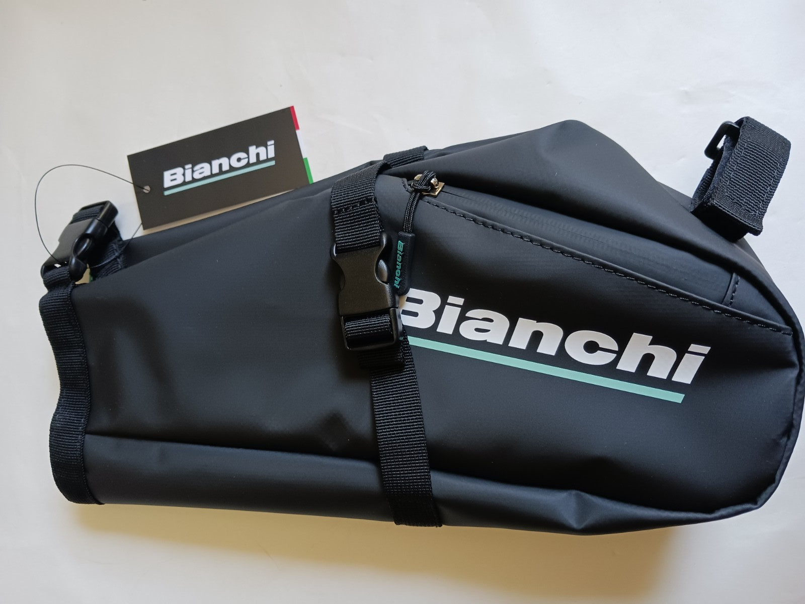 Bianchi Saddle Bag Large Black JP213S3803BK000 (W) 10.5 x H 13.5 x (D) 20 cm