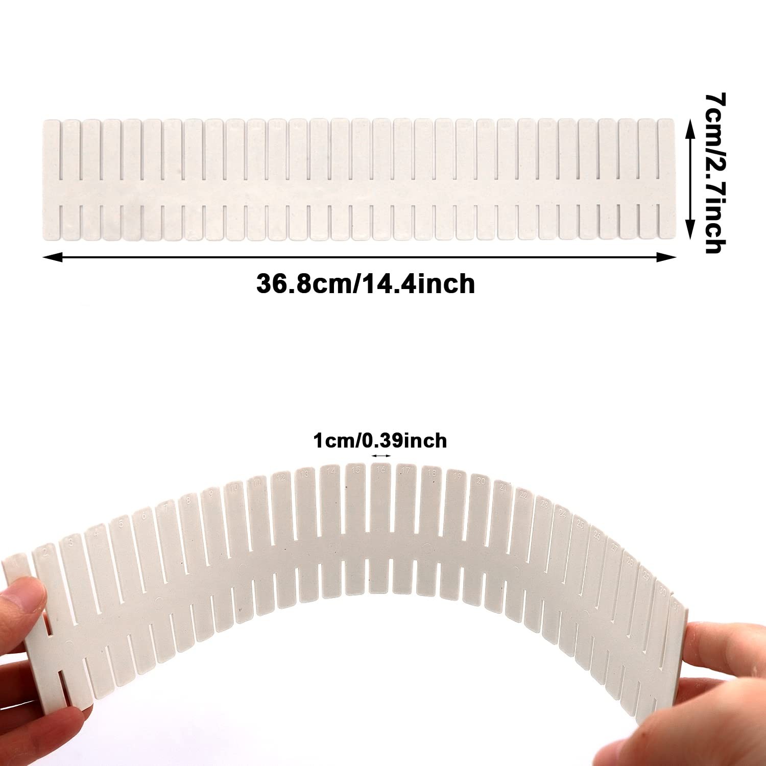 24Pcs Adjustable Drawer Dividers - 14.5Inch Plastic Storage Dividers - White ...