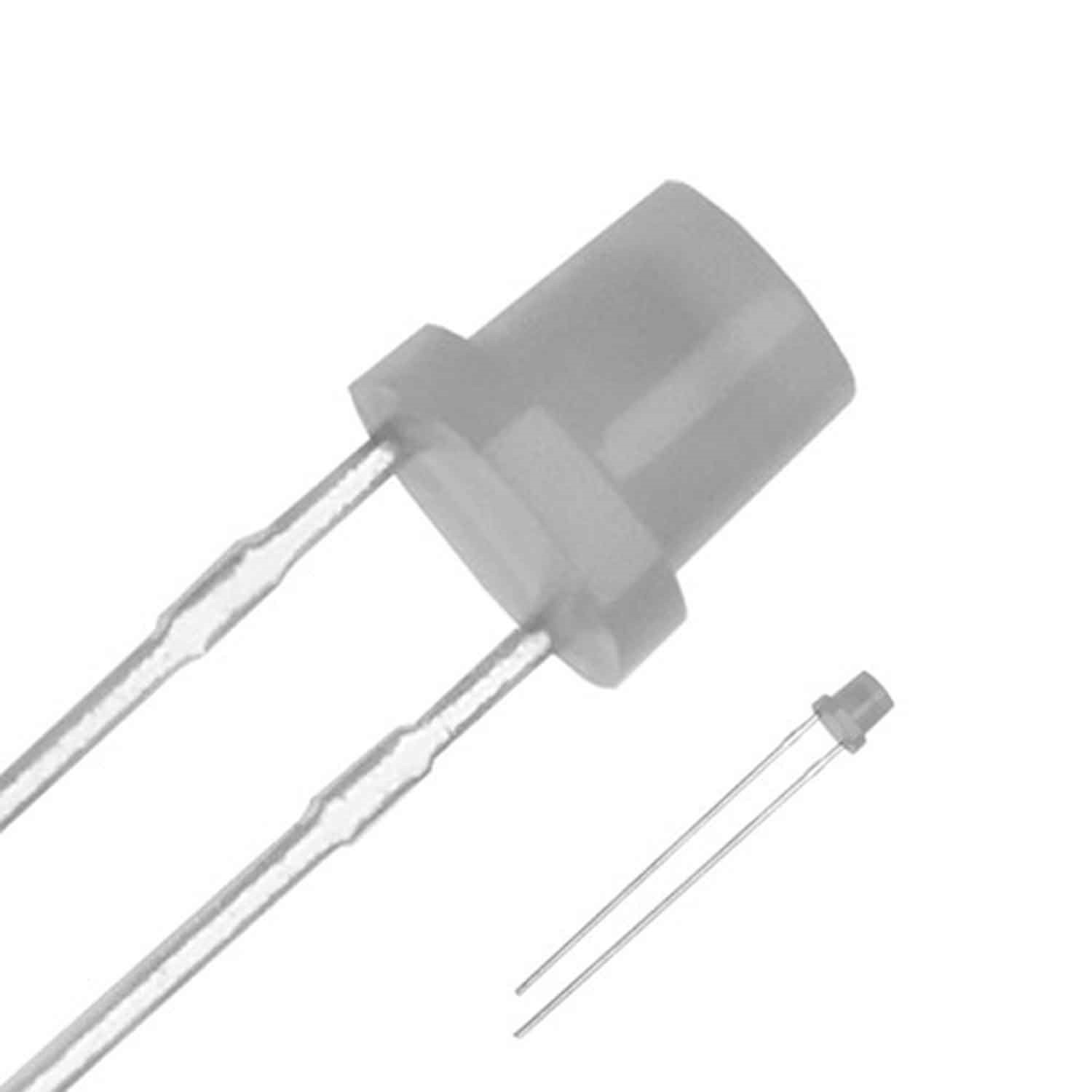 10 x LED 3mm Cool Pure White Diffused Ultra Bright Flat Top Wide Angle LEDs PC