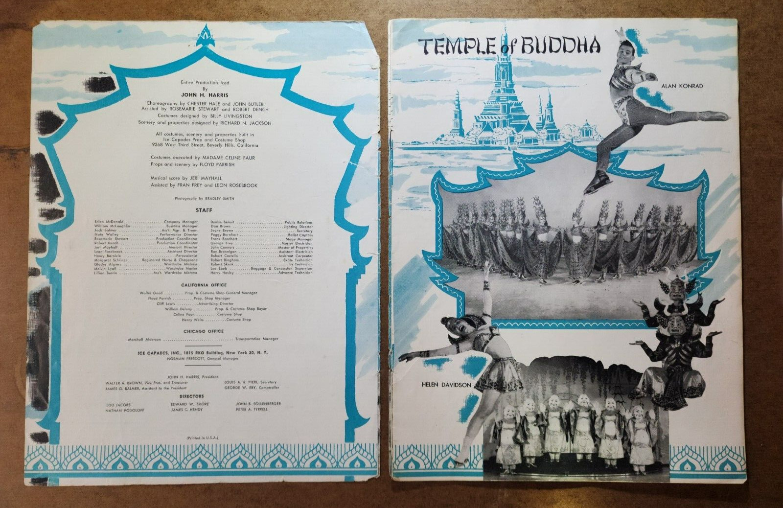 Vtg 1953 ICE CAPADES Program - Ice Skating / Figure Skating
