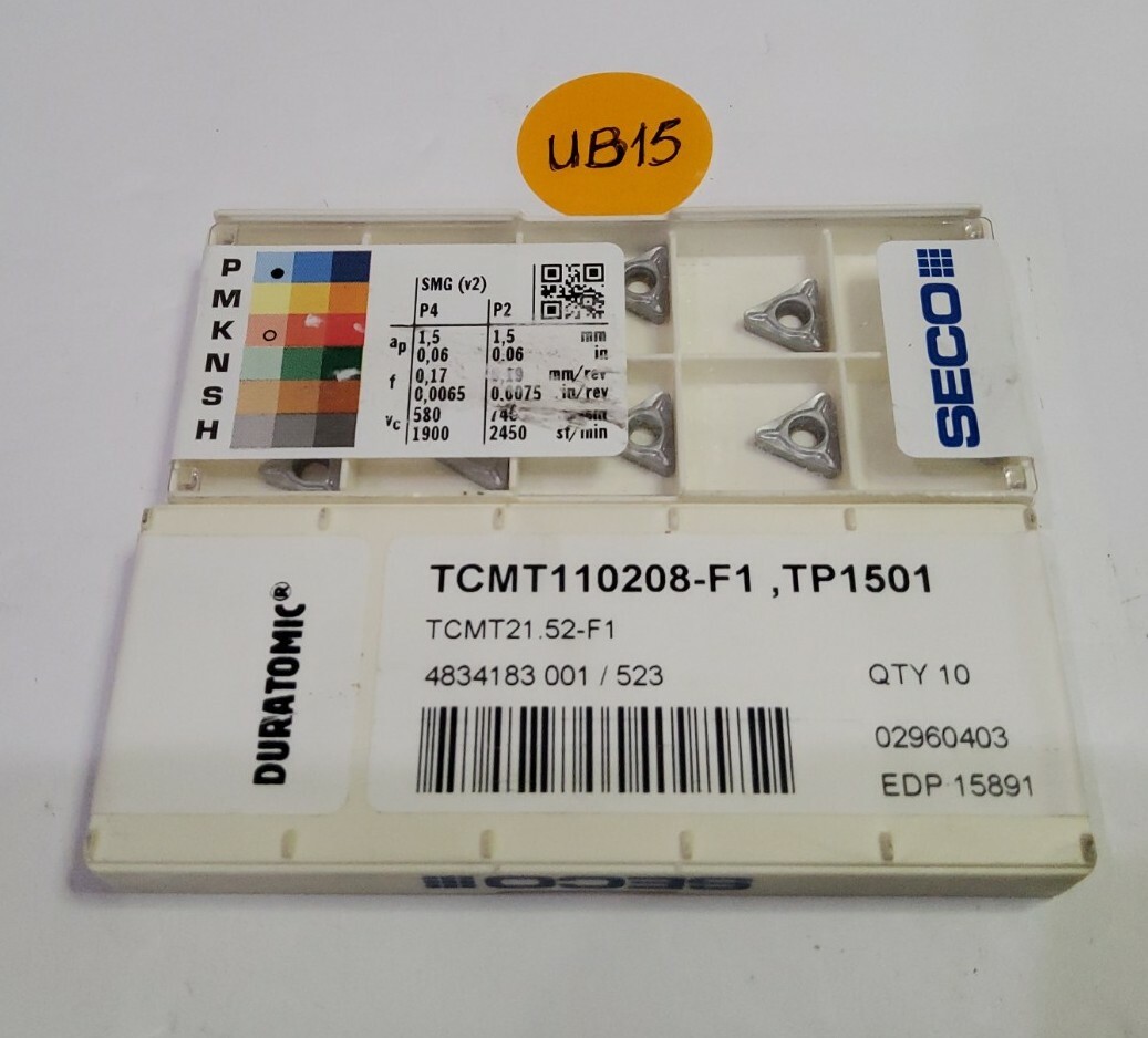 SECO  TCMT110208-F1 TP1501 INSERTS, 10 PCS  TCMT21.52-F1
