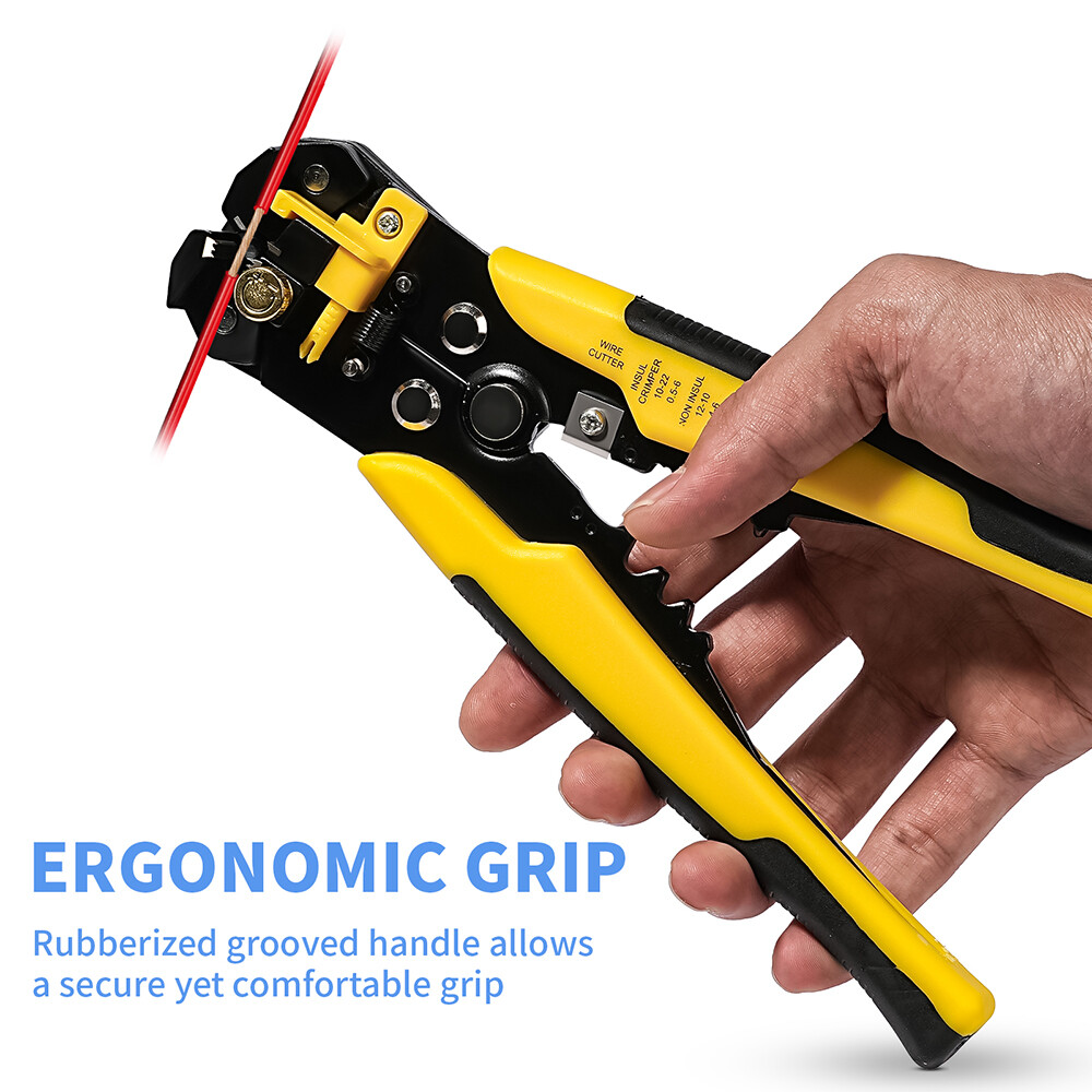 AWG 22-10 Automatic Stripper Tool and Ratchet Wire Crimper Stripper Crimp Set