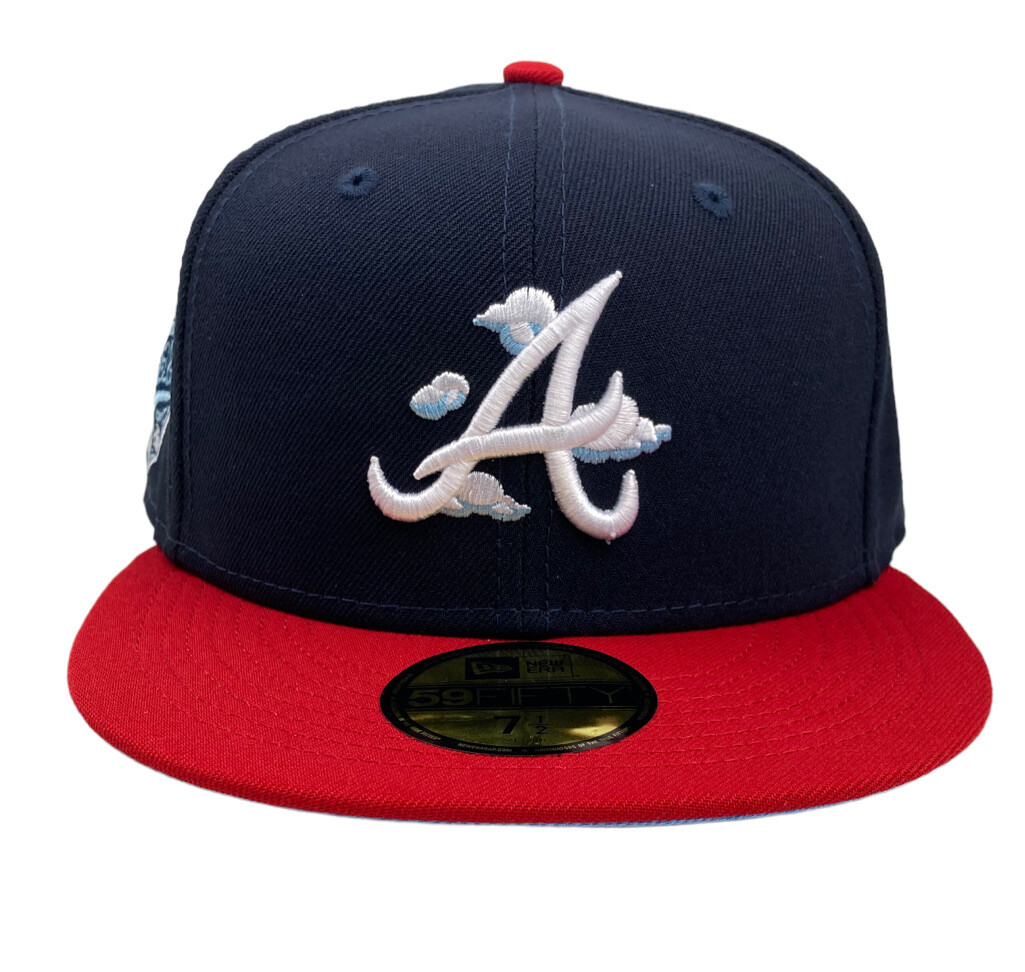 Atlanta Brave Comic Cloud World Series Side Patch New Era 59fifty Fitted cap