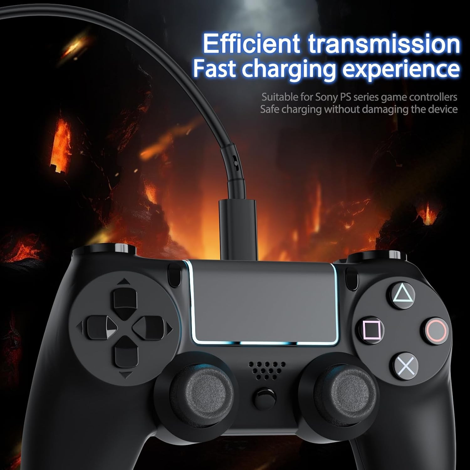 PS4 Controller Charger Cable, Long Micro USB Cable for PS4, Xbox One S X