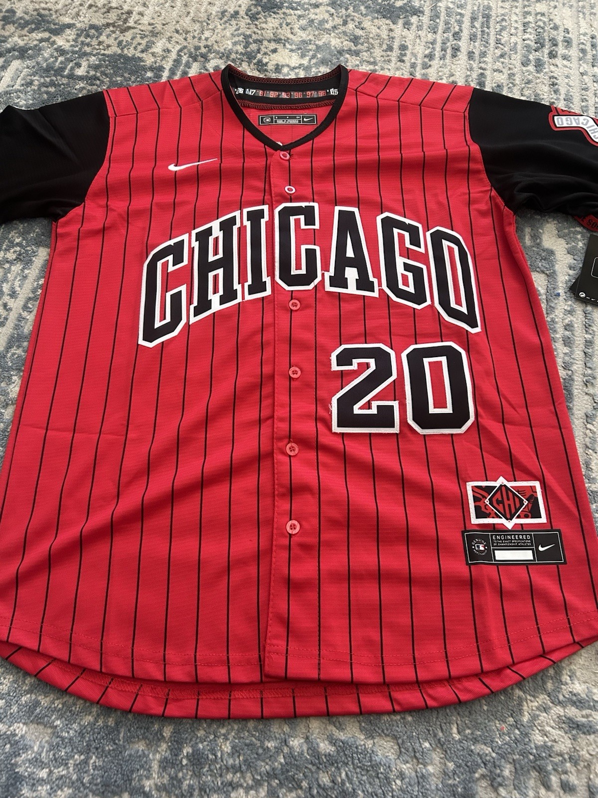 Miguel Vargas Adult White Sox City Connect Jersey Size Large