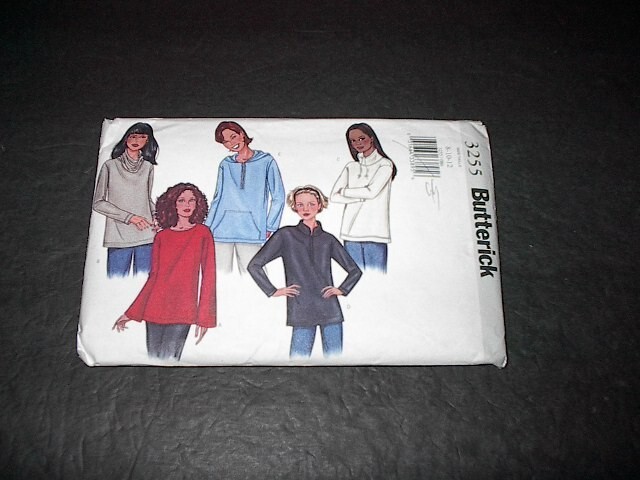 Butterick Pattern 3255 Misses' Very Loose-Fitting Top w/Dropped Shoulders 8~12 U