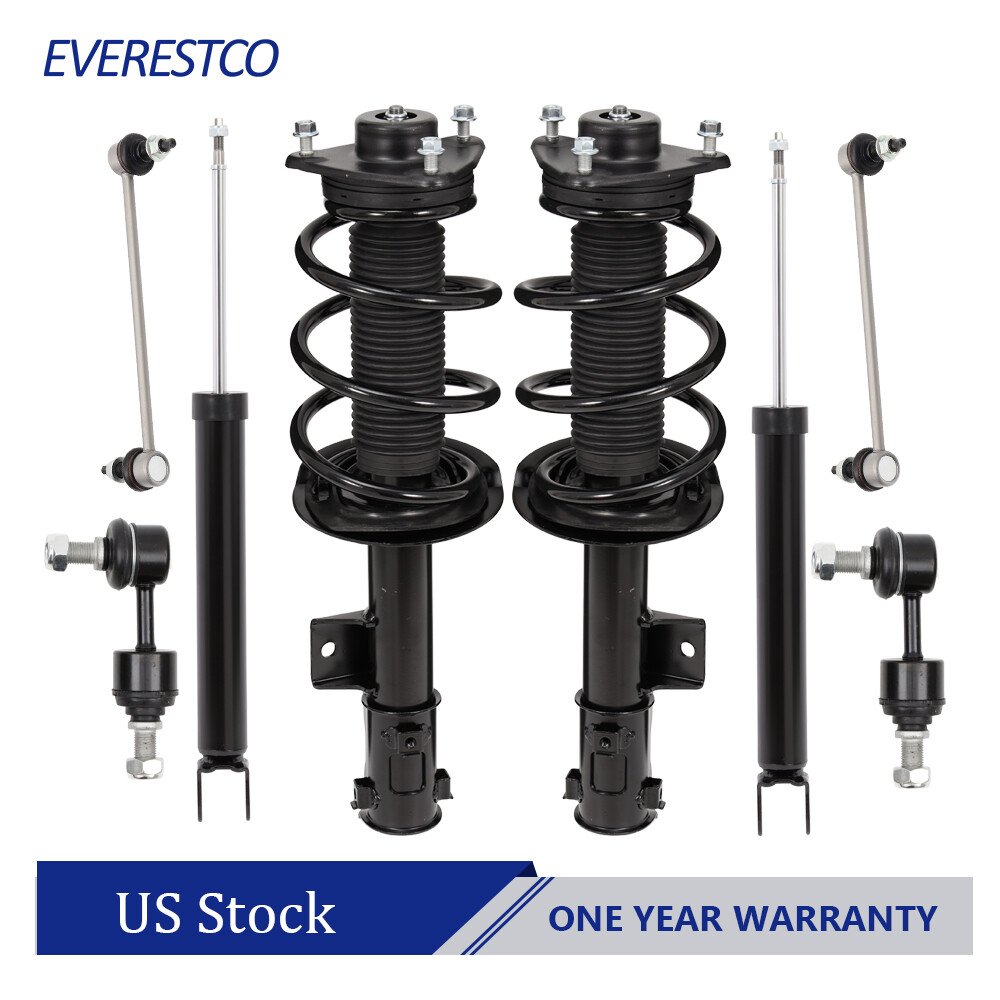 Front Struts Rear Shocks w/ Sway Bars Link For 12-14 Hyundai Sonata Kia Optima