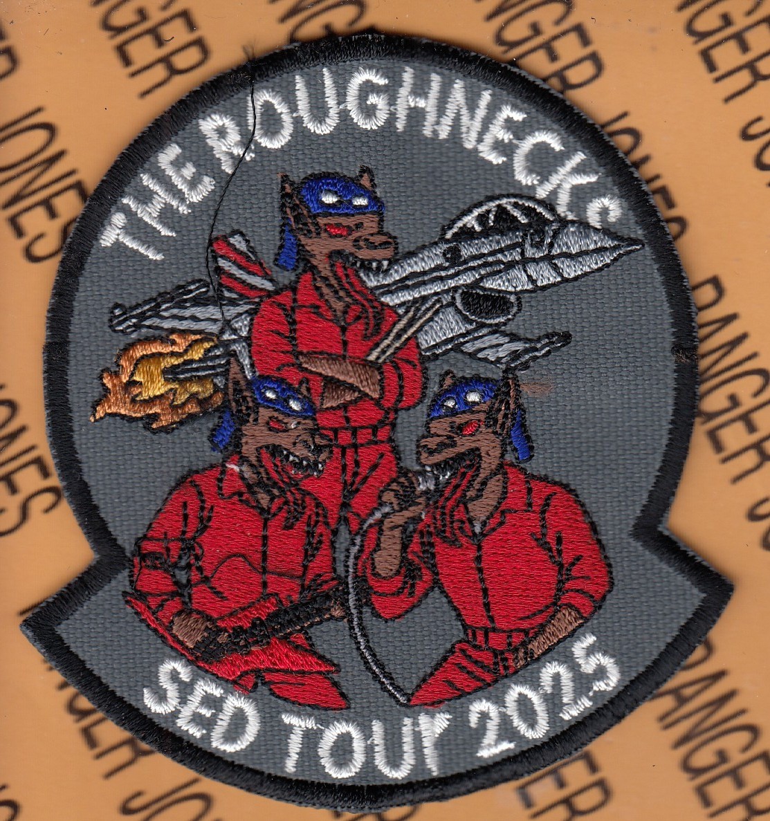 USAF Air Force 36th Fighter Sq FS FIENDS SED Tour ROUGHNECKS ~3.75" patch c/e
