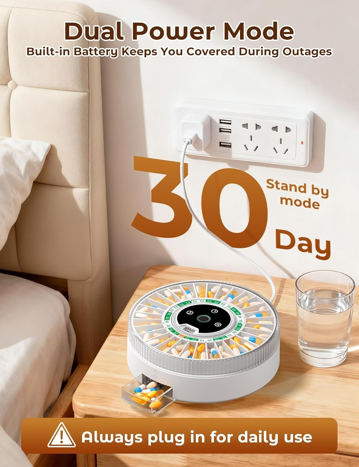 Betife Automatic Pill Dispenser for Elderly with Alarm – 31-Day