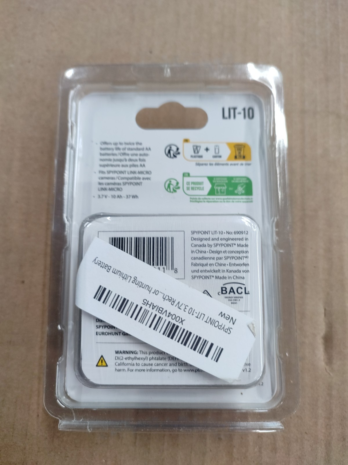 SPYPOINT LIT-10 Lithium Battery Pack