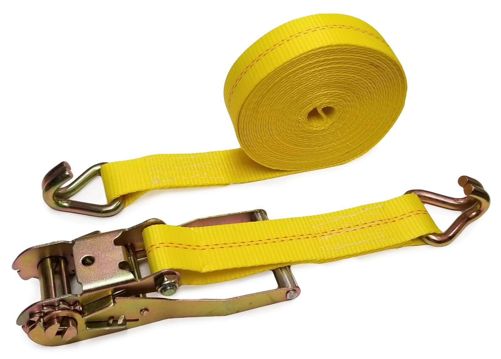 2" x 30 FT Ratchet Strap Tiedown Assembly w/ Wire Hook, WLL 3333 Lbs