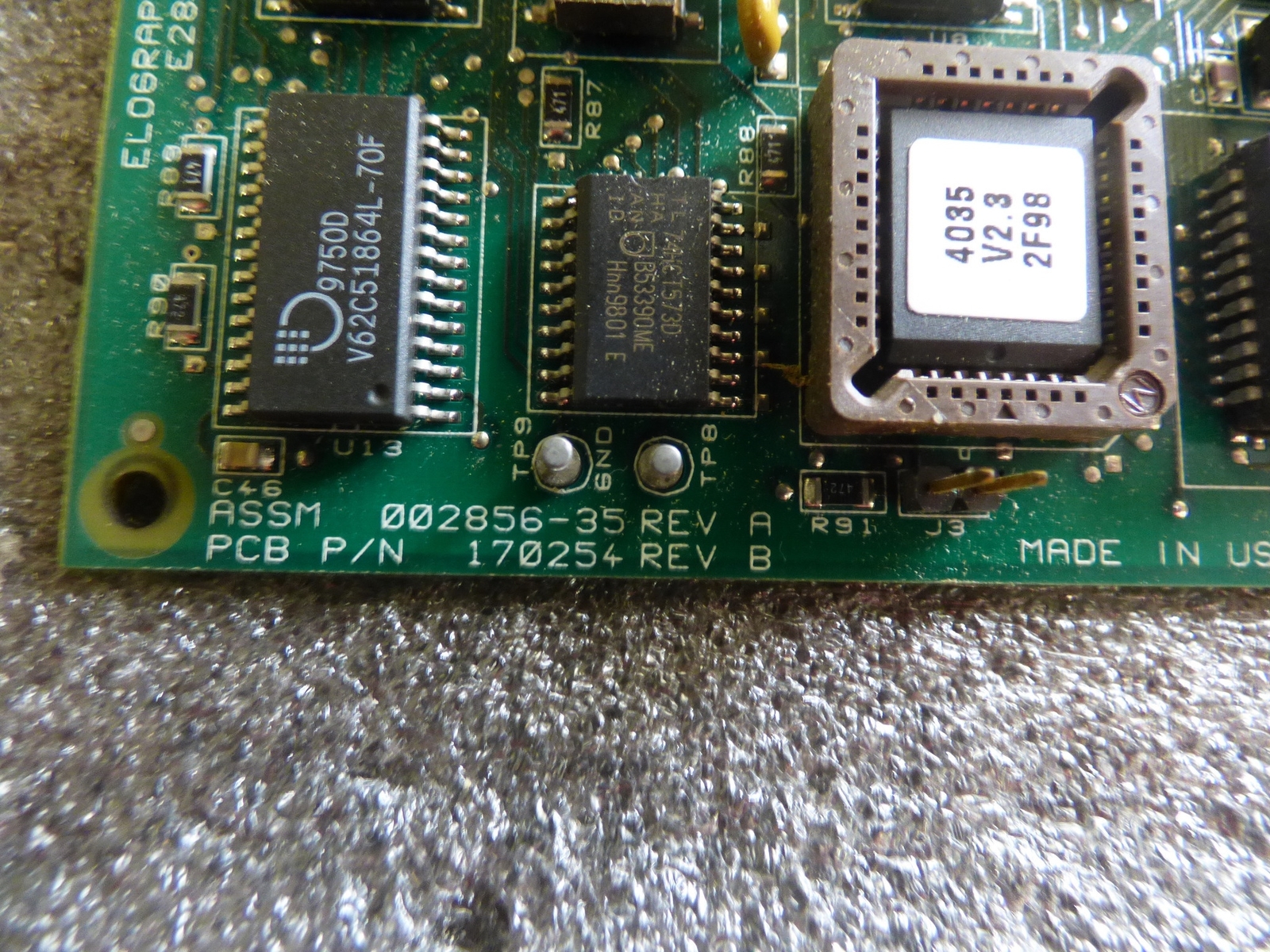 Elographics INC. E281-4035 Touchscreen Controller 002856-35 Rev. A