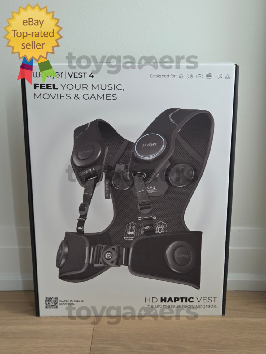 Woojer Vest 4 HD Haptic Vest Black VR Music Movies | Brand New | Fast Shipping
