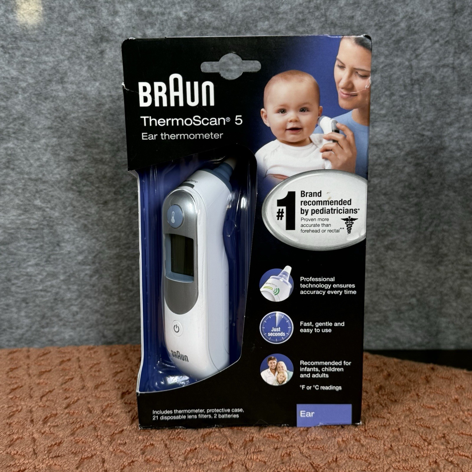 Braun ThermoScan 5 with ExactTemp Ear Thermometer - White IRT 6500