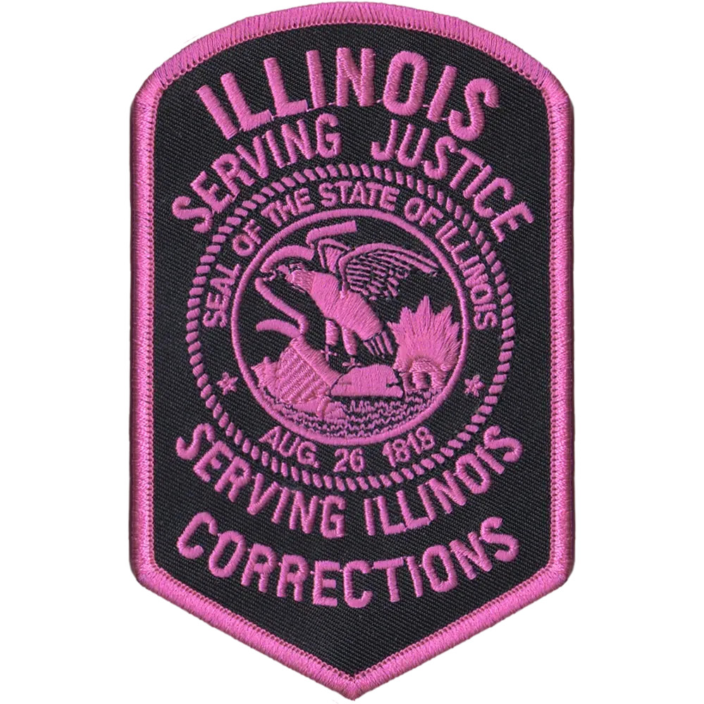 ILLINOIS DEPARTMENT OF CORRECTIONS SHOULDER PATCH: Breast Cancer Awareness