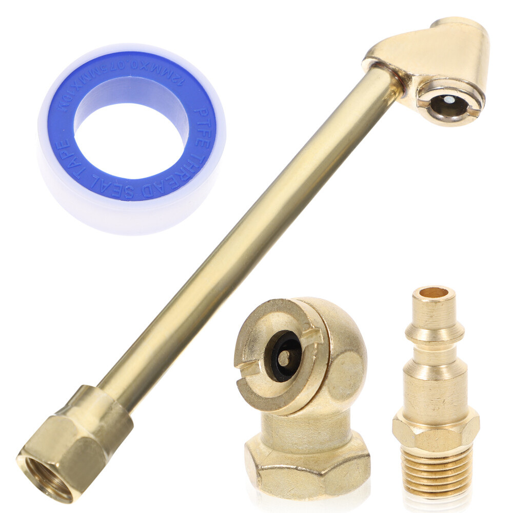 Heavy Duty Air Chuck Set Dual Head Tire Inflator Gauge Tire Inflator Nozzle