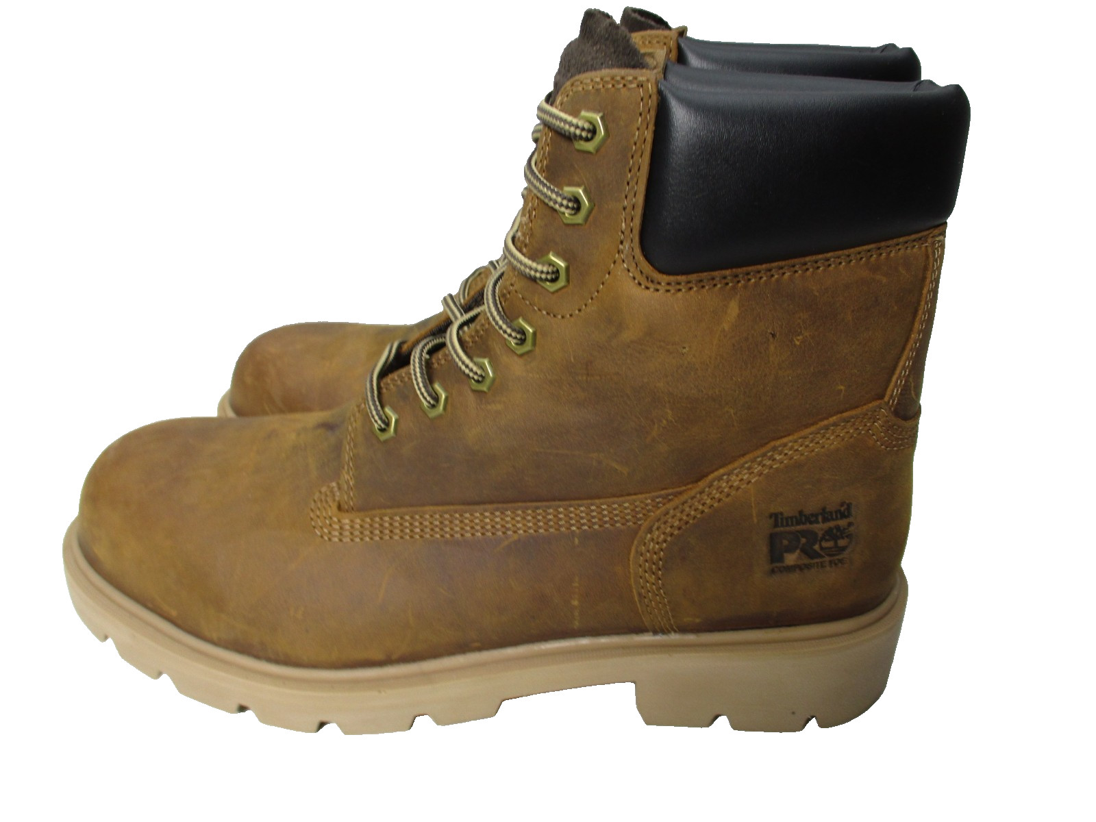Timberland Pro Boots Mens Sz 11 M Sawhorse Composite Toe Work Brown Leather