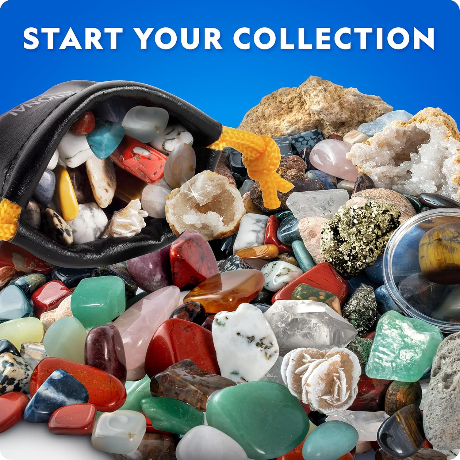 National Geographic Rock Collection Box for Kids – 300+ Piece Gemstones and Crys