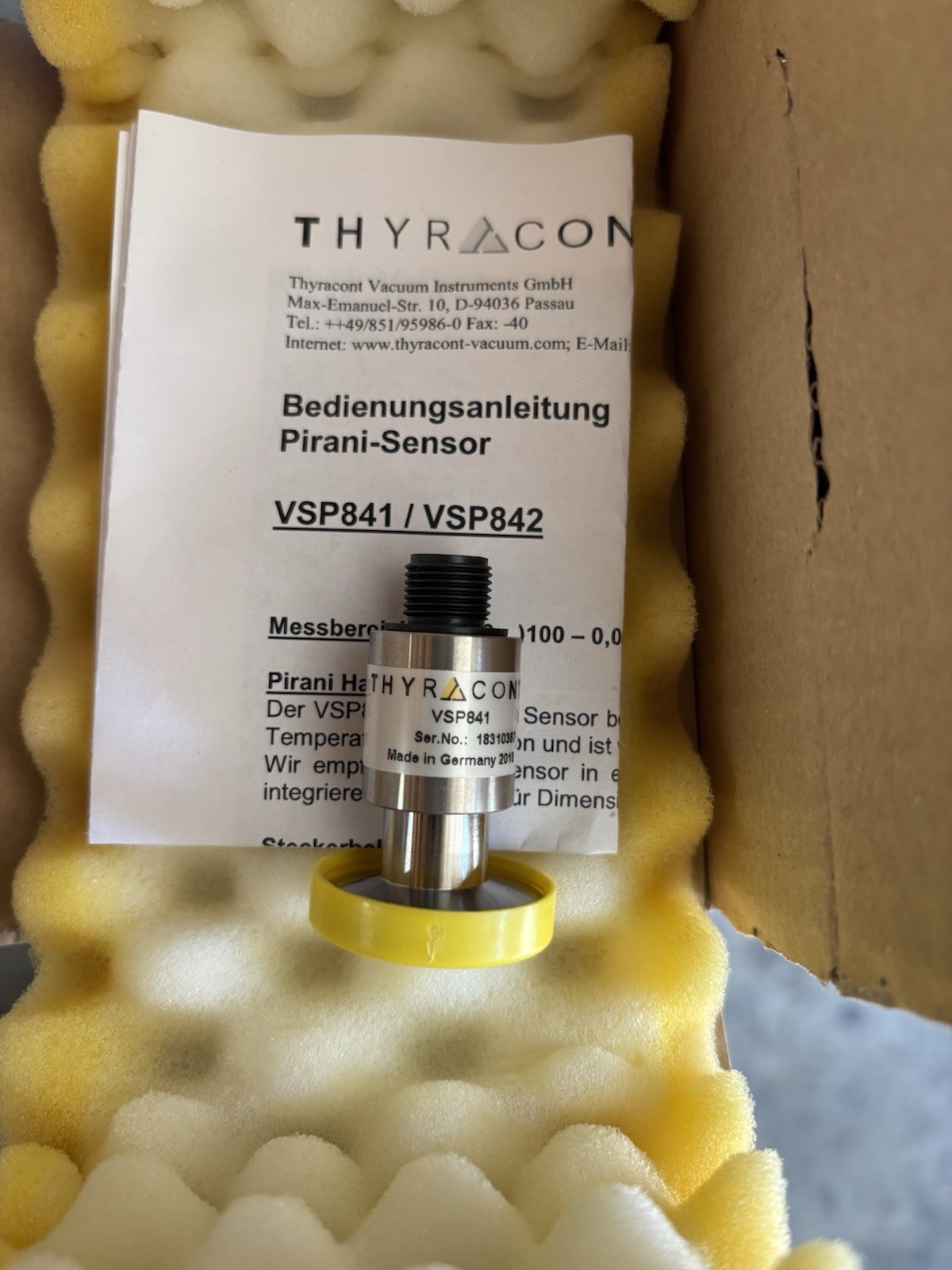 Thyracont Pirani-Sensor VSP841