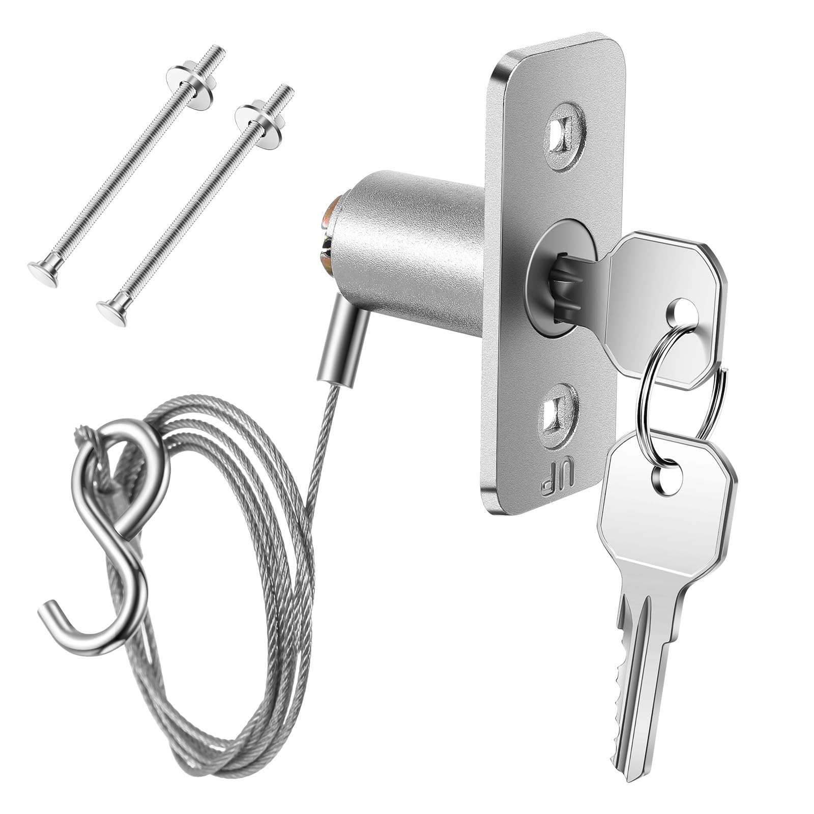 1 Set Garage Door Emergency Key Release Lock Kit with Cable, Universal Manual...