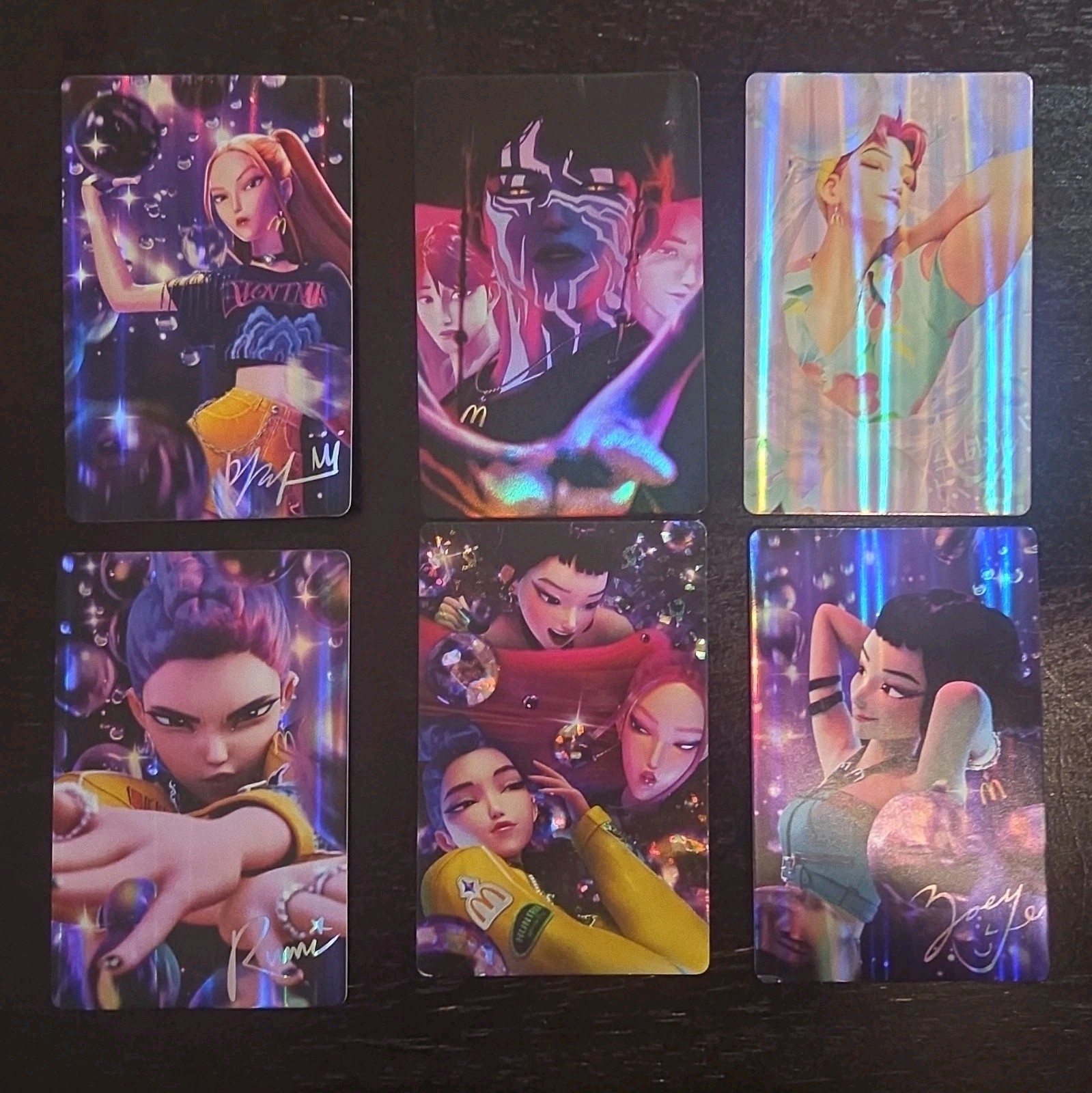 Kpop demon hunters mcdonalds cards