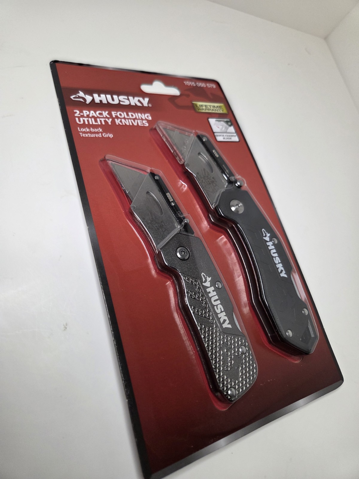 Husky 2 Pack Folding Utility Knives New