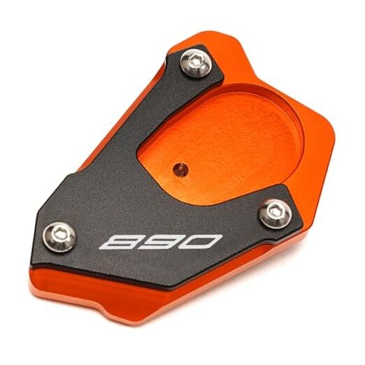 Motorcycle Kickstand Extension Pad For 890ADV 2023 890 Adventure R 2023 Orange