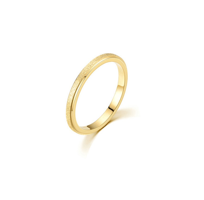2mm Silver Gold Plated Stainless Steel Stackable Stardust Ring Band SZ 3-10