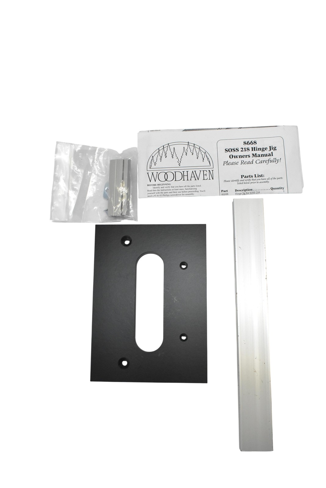 Woodhaven SOSS 218 Hinge Jig Black Steel MPN 8668 Made In USA Template