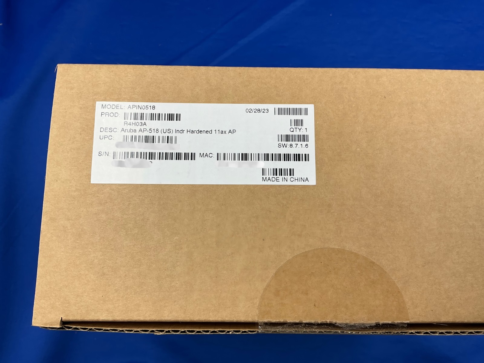 R4H03A HPE Aruba Networking AP‑518 (US)  Hardened - Wireless Access Point APIN05
