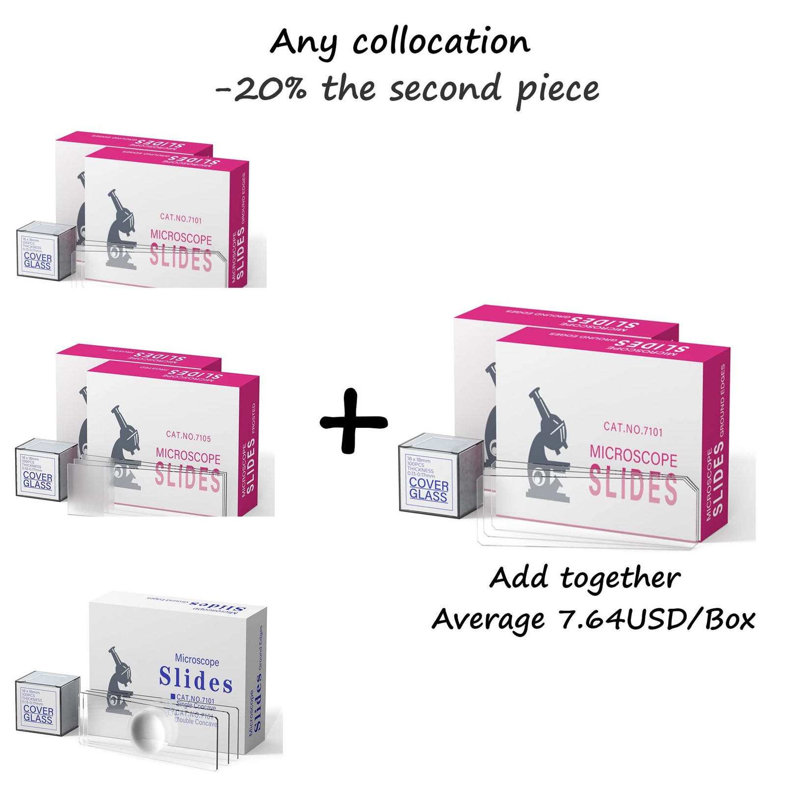Vabiooth Rounded Edge Microscope Slides Kit, 50 Pcs Pre-Cleaned Blank Clear