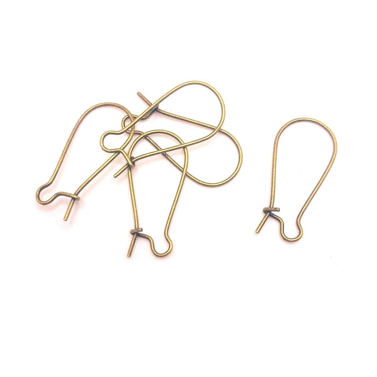 Bronze Kidney Earring Wires, 11x24mm - US Selle
