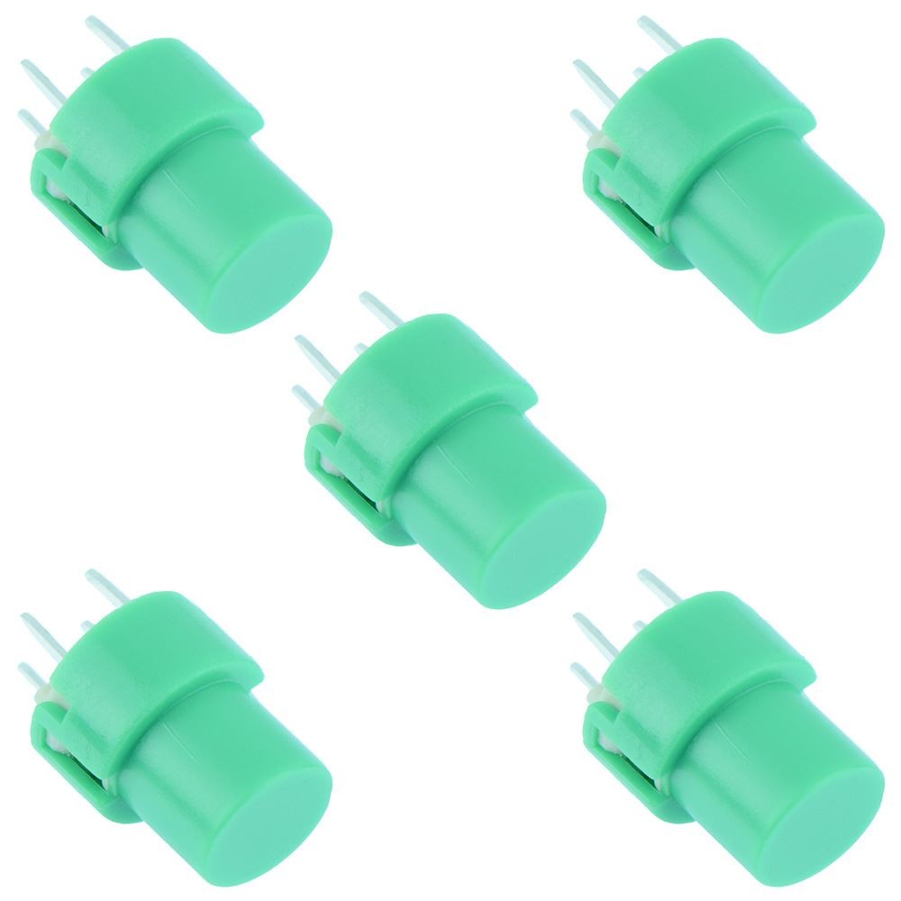 5 x Green Round PCB Keyboard Tactile Push Switch SPST