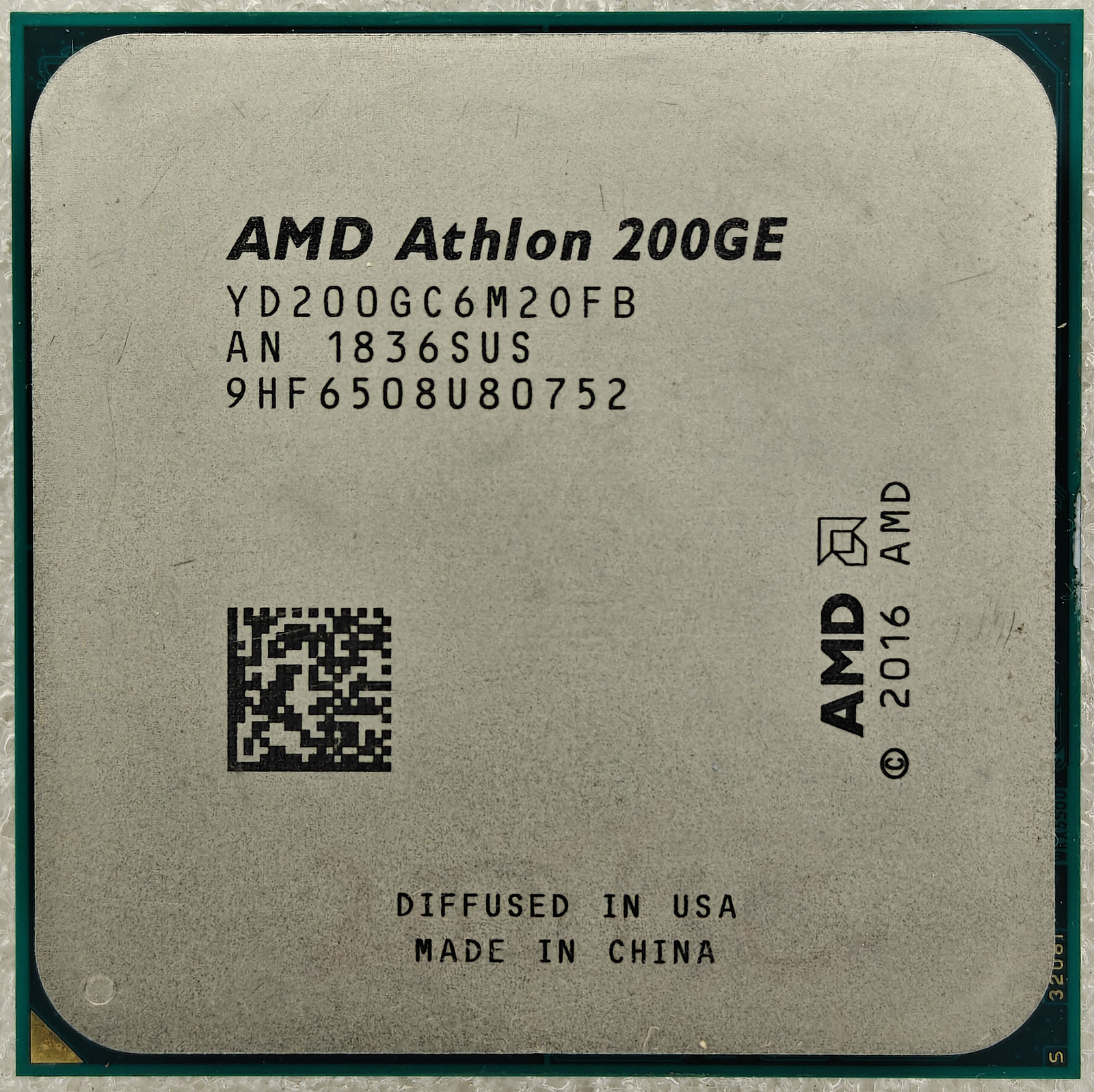 AMD Athlon 200GE 3.2 GHz Dual-Core 4 Threads 5MB Socket AM4 35W CPU Processor